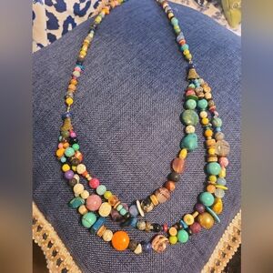 💋💋NECKLACE Handmade by Betsy Designs. 22 inches long with beautiful stones